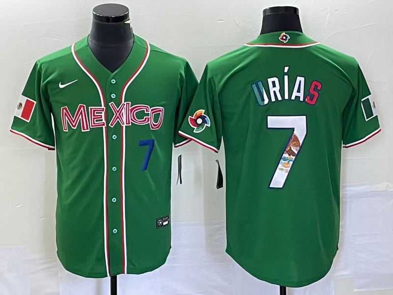 Men 2023 World Cub Mexico #7 Urias Green Nike MLB Jersey7